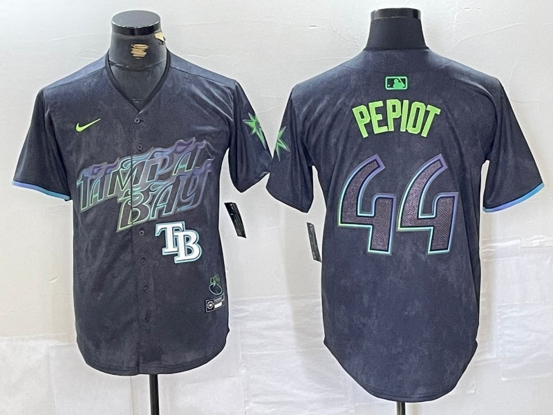 Tampa Bay Rays #44 Ryan Pepiot Rays City Style 1 Baseball Jersey baseball jersey product view 1