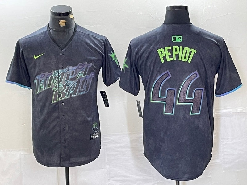 Tampa Bay Rays #44 Ryan Pepiot Rays City Style 4 Baseball Jersey baseball jersey product view 1