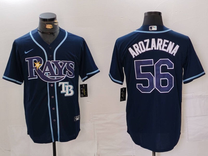 Tampa Bay Rays #56 Randy Arozarena Fan Edition Style 5 Baseball Jersey baseball jersey product view 1