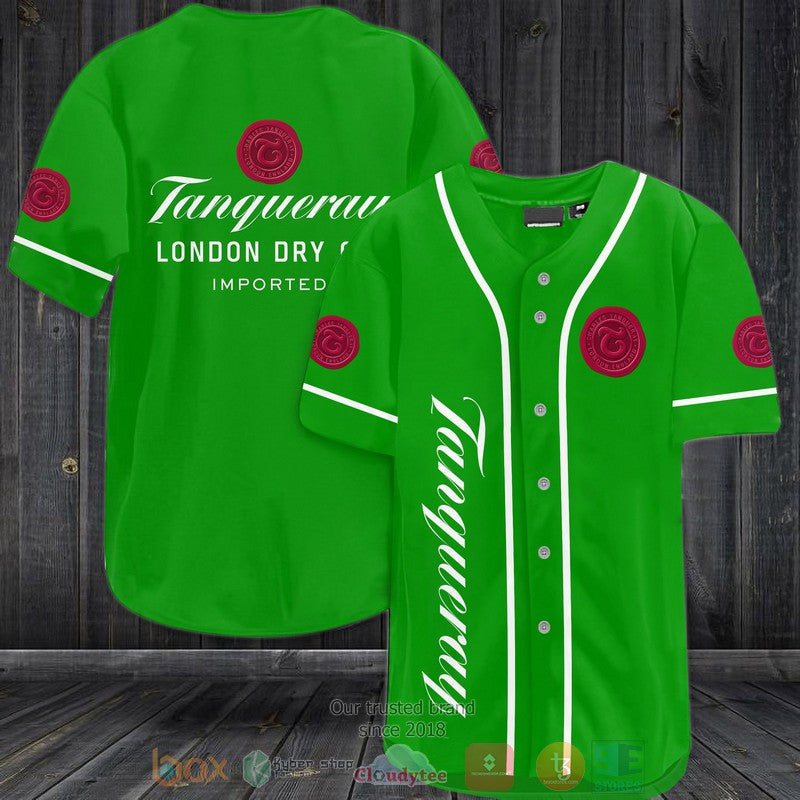 Tanqueray London Dry Gin green Baseball shirt baseball jersey product view 1