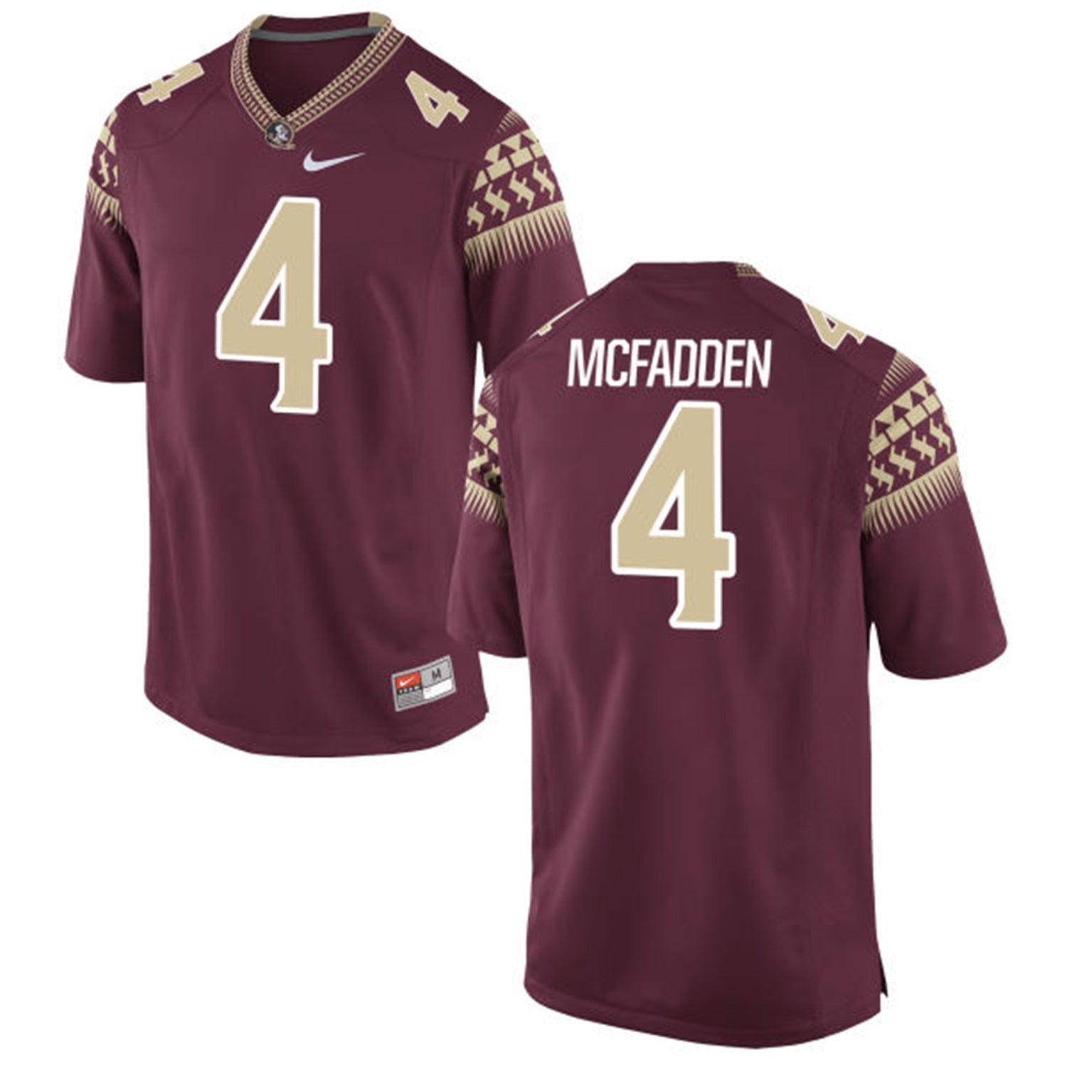 Tarvarus McFadden 4 Burgundy College Football Jersey football jersey product view 1
