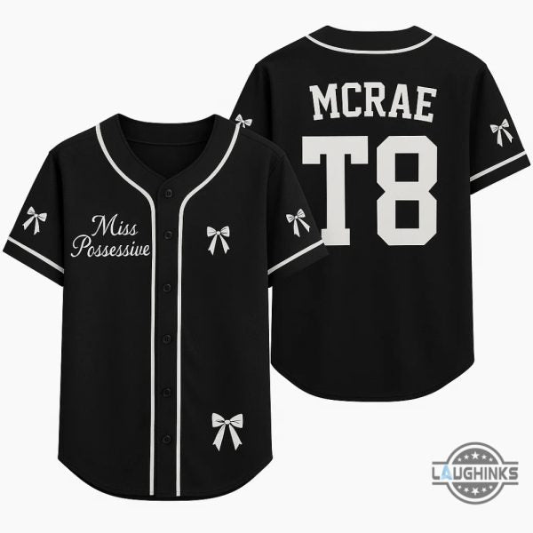Tate Mcrae T8 Baseball Jersey Shirt For 2025 Concert baseball jersey product view 1