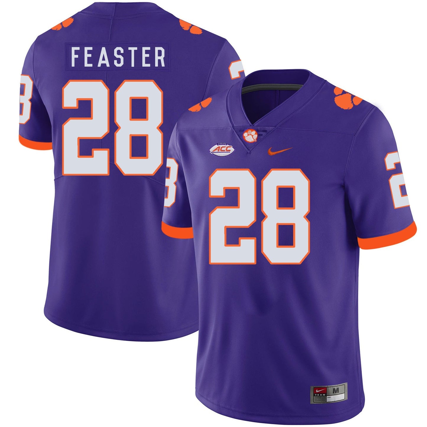 Tavien Feaster 28 Purple College Football Jersey football jersey product view 1