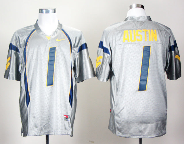 Tavon Austin 1 Gray College Football Jersey football jersey product view 1