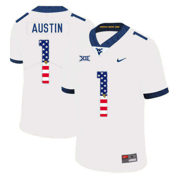 Tavon Austin 1 White .1jpg College Football Jersey football jersey product view 1
