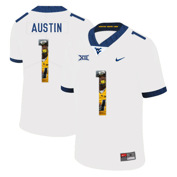 Tavon Austin 1 White 1 College Football Jersey football jersey product view 1