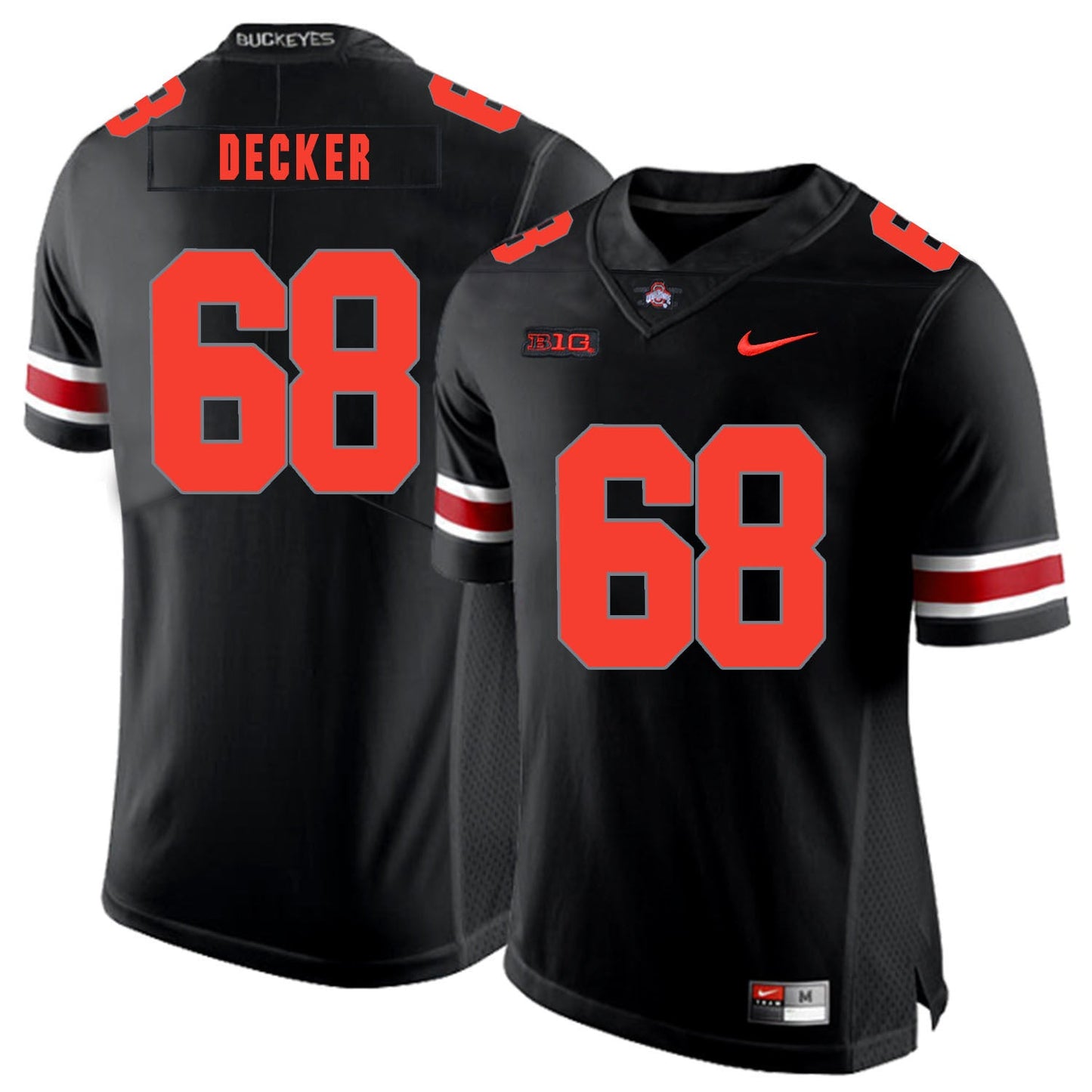 Taylor Decker 68 Lights Out College Football Jersey football jersey product view 1
