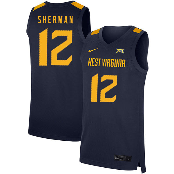 Taz Sherman 12 Navy College Football Jersey football jersey product view 1