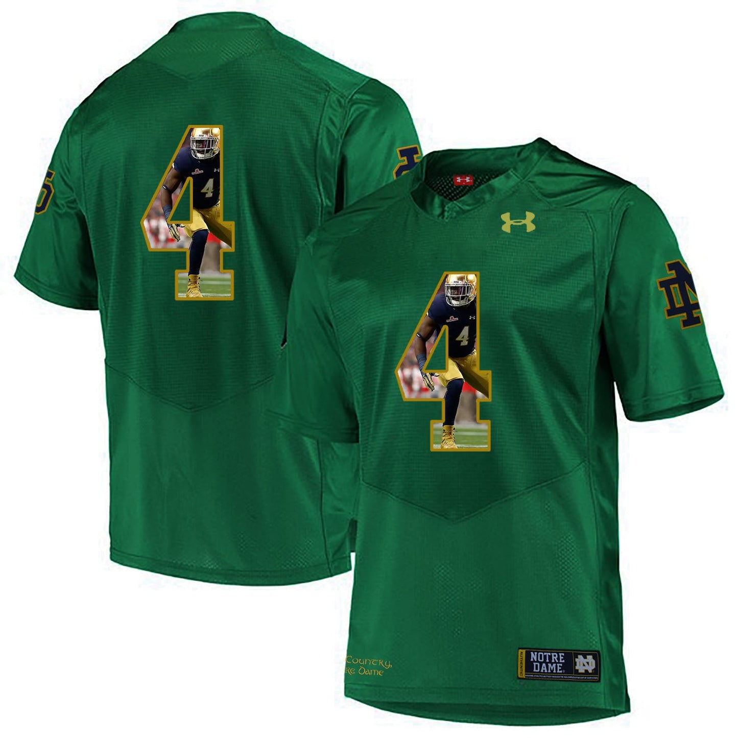 Te'von Coney 4 Bright Green College Football Jersey football jersey product view 1