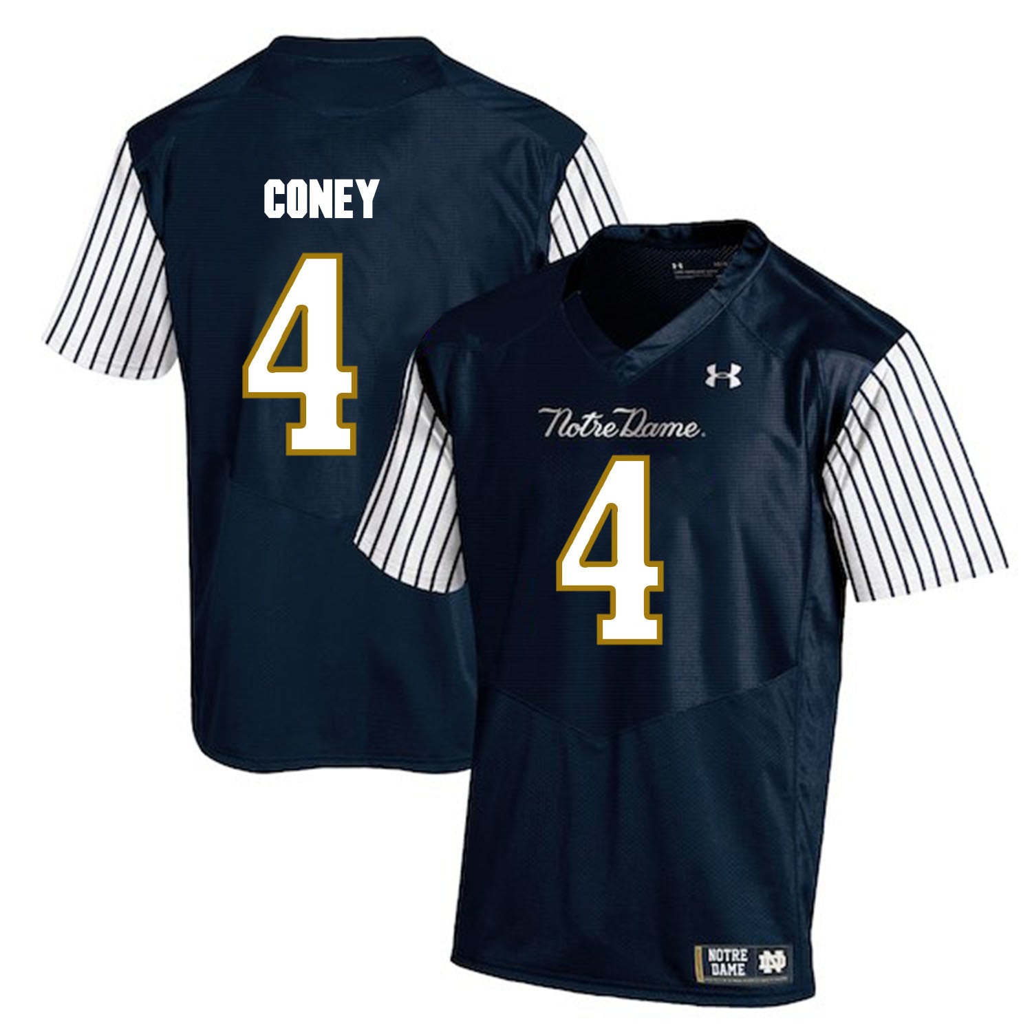 Te'von Coney 4 Navy Style 2 College Football Jersey football jersey product view 1