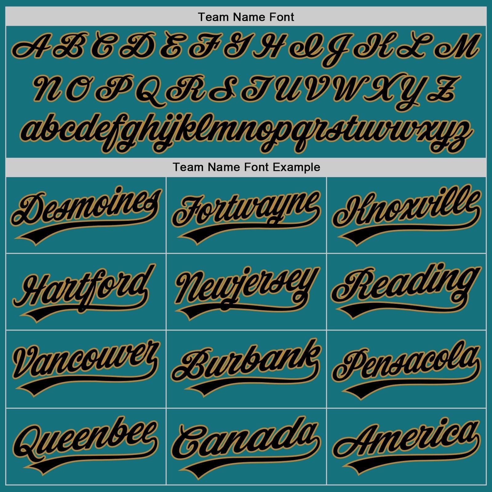 Custom Teal Black Pinstripe Black-Old Gold Authentic Baseball Jersey baseball jersey product view 4