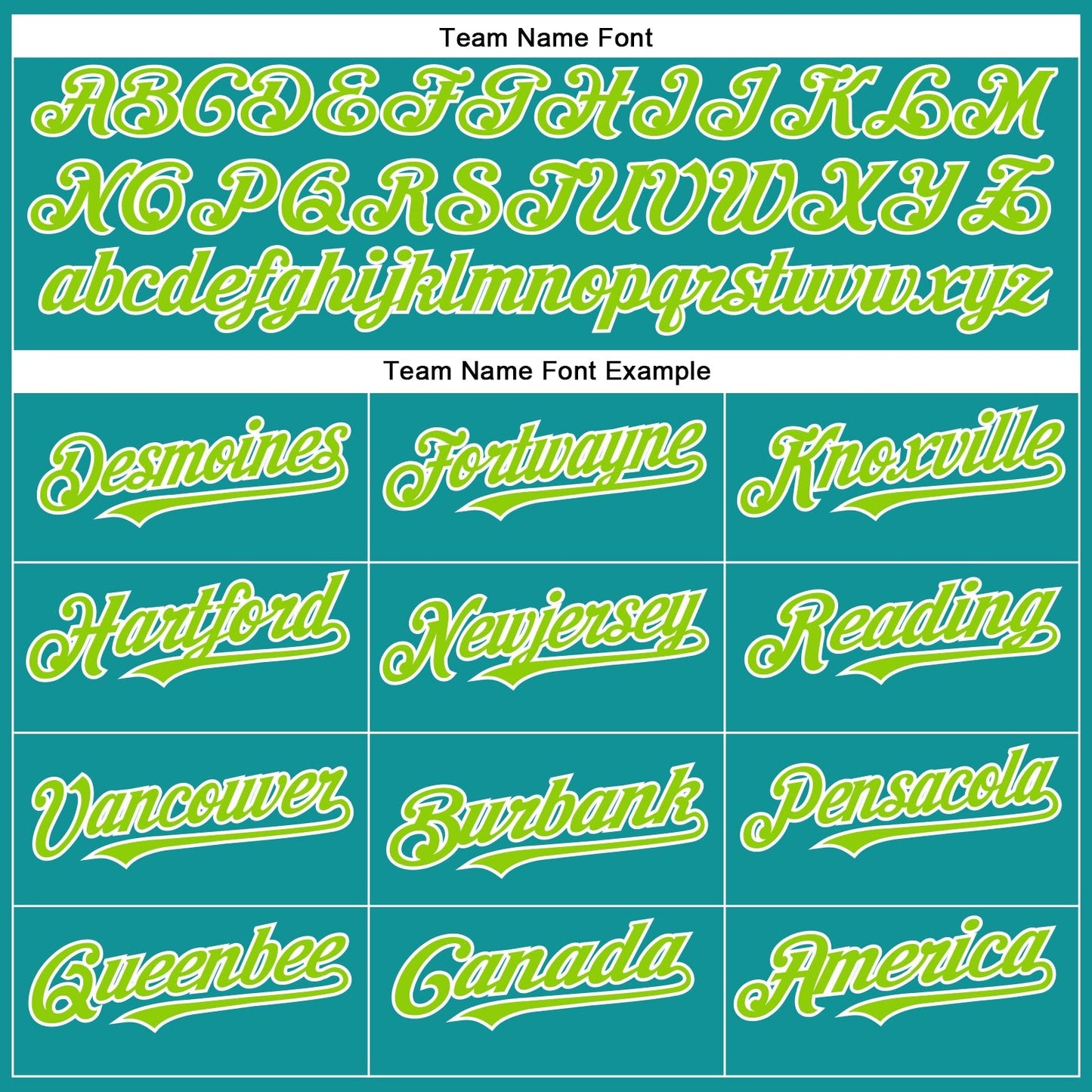 Custom Teal Neon Green-White Authentic Baseball Jersey baseball jersey product view 4