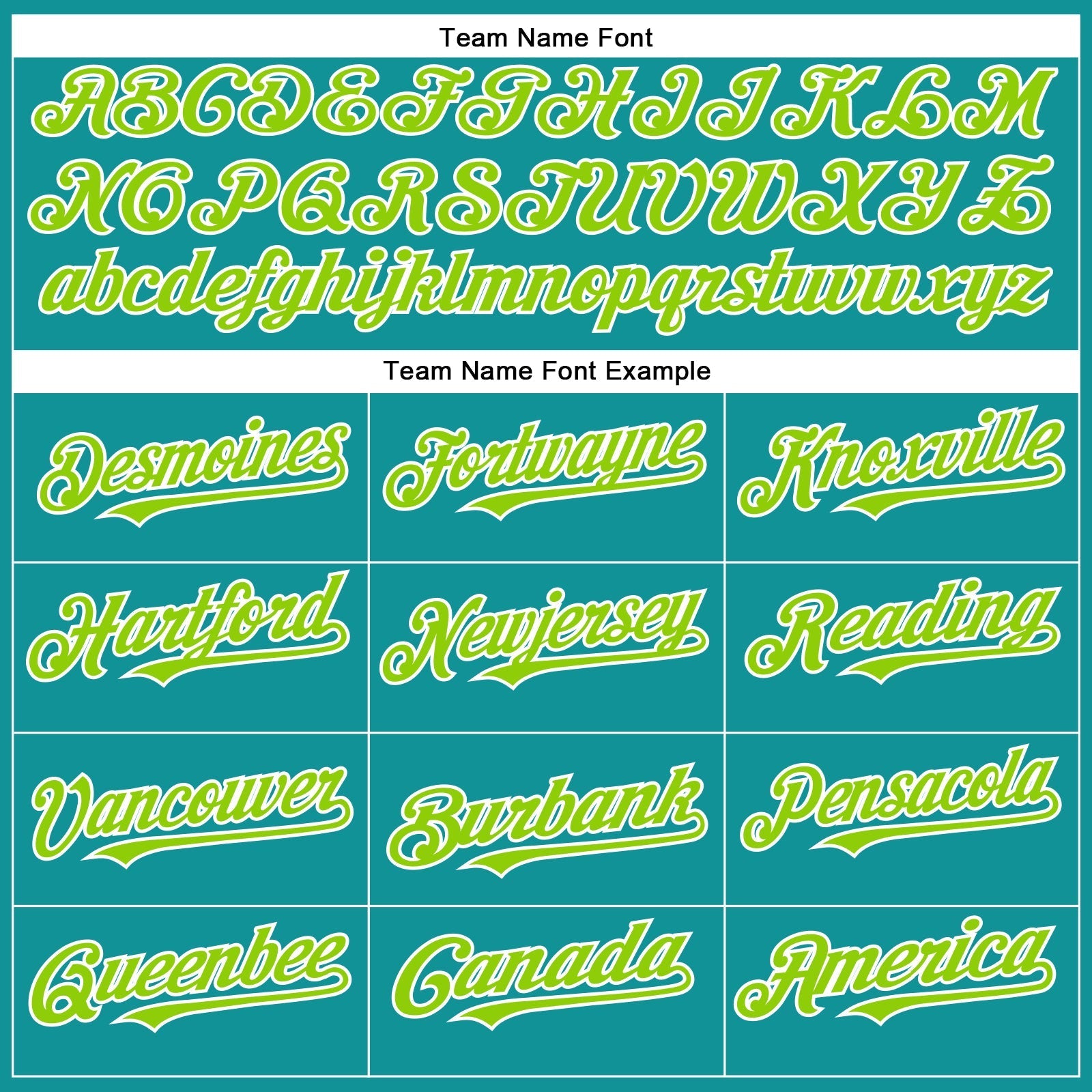 Custom Teal Neon Green-White Authentic Baseball Jersey baseball jersey product view 4