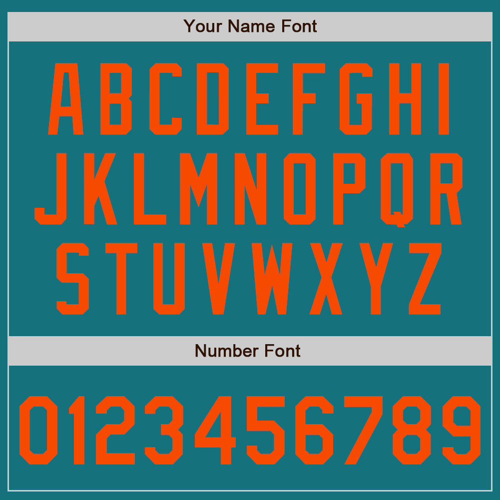 Custom Teal Orange Authentic Baseball Jersey baseball jersey product view 5