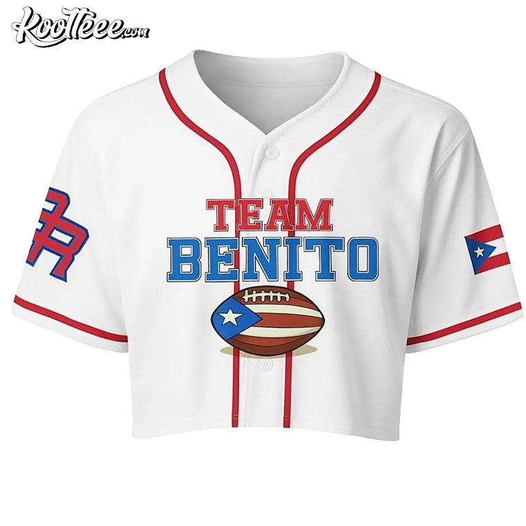 Team Benito Bad Bunny Bowl Puerto Rico Baseball Jersey baseball jersey product view 2