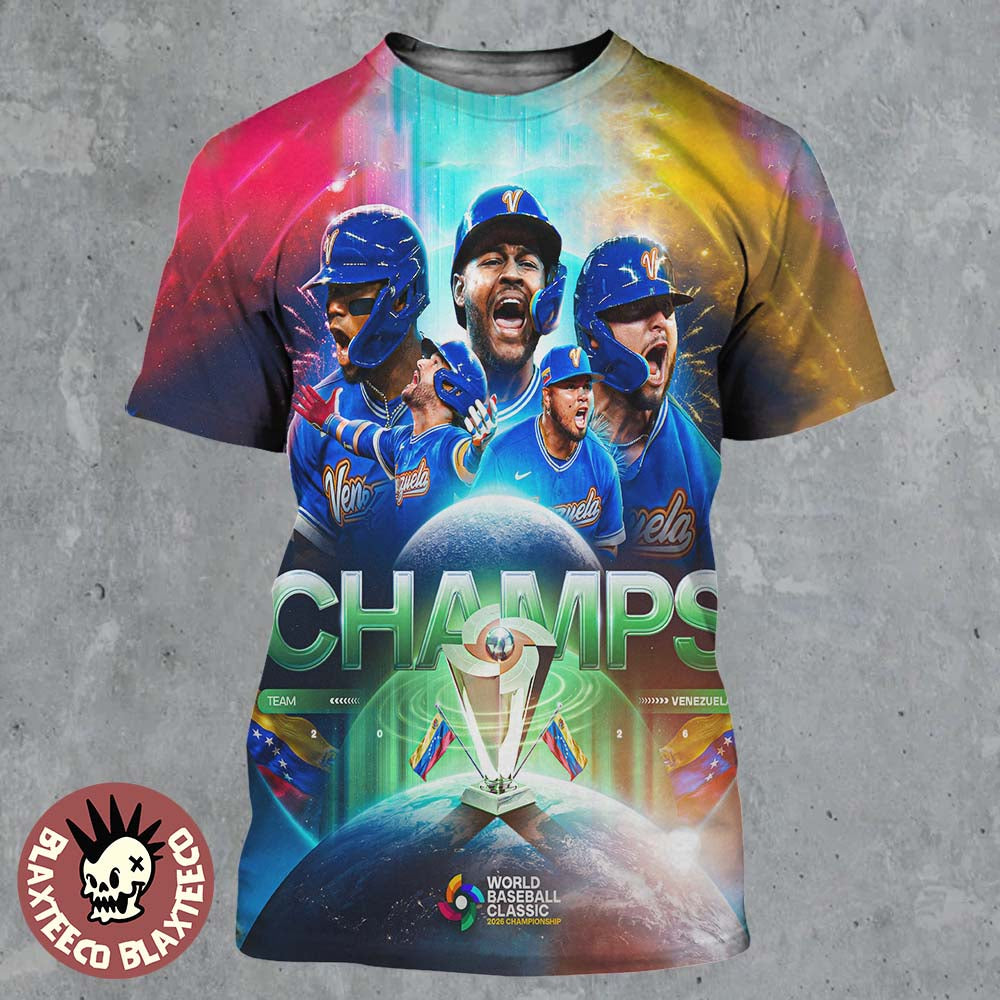 Team Venezuela Baseball 2026 First World Baseball Classic Champions All Over Print Shirt Unisex T-shirt, Sweatshirt, Hoodie, Long Sleeve Tee - T-Shirt, Sweatshirt, Hoodie