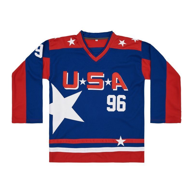 Team USA 96 Charlie Conway Mighty Ducks Style 2 College Football Jersey football jersey product view 1