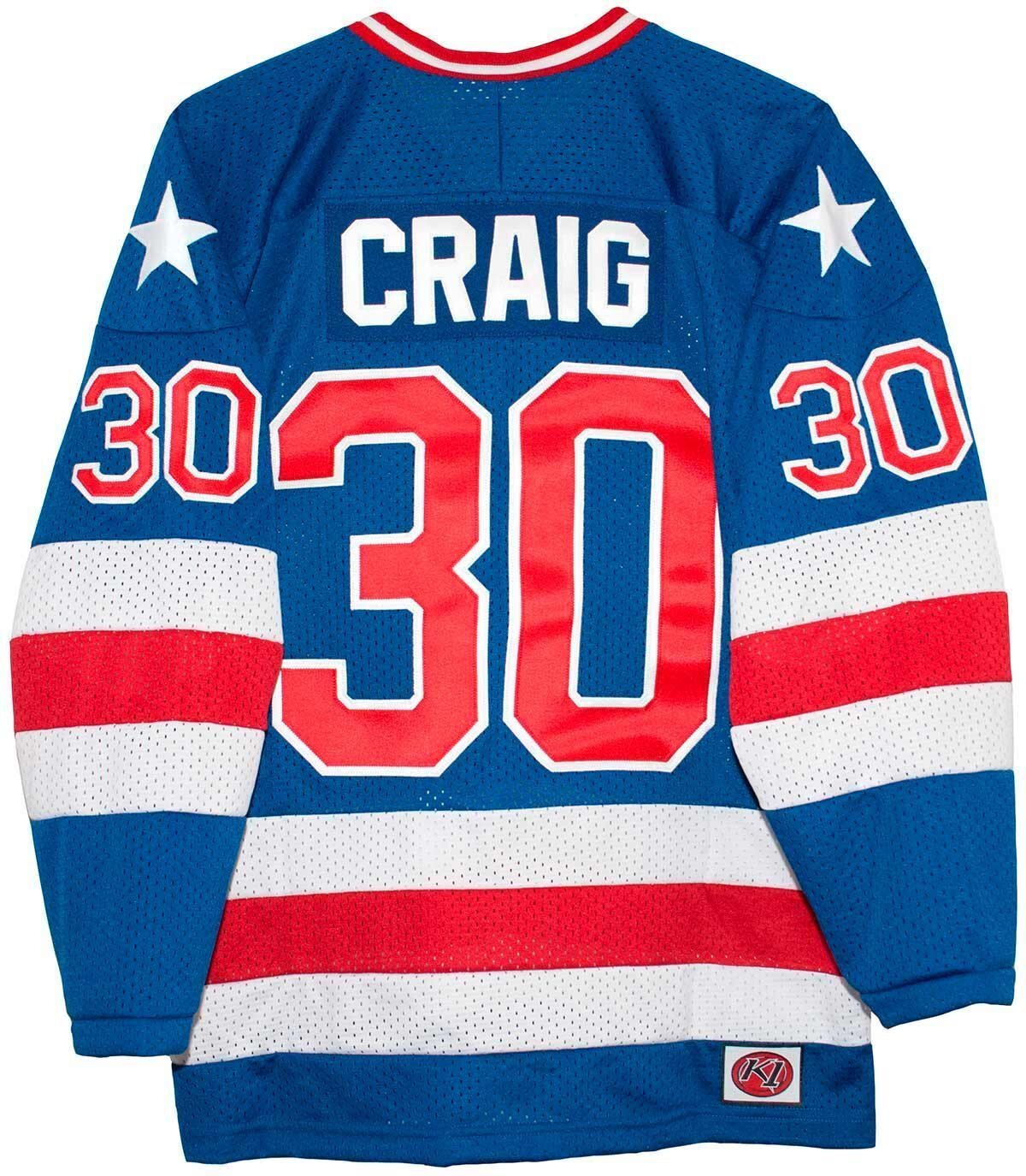 Team USA #30 Jim Craig 1 College Football Jersey football jersey product view 1