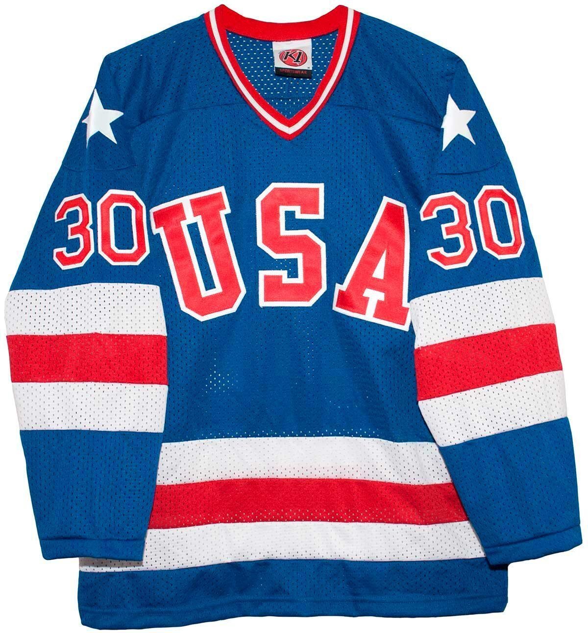 Team USA #30 Jim Craig 3 College Football Jersey football jersey product view 1