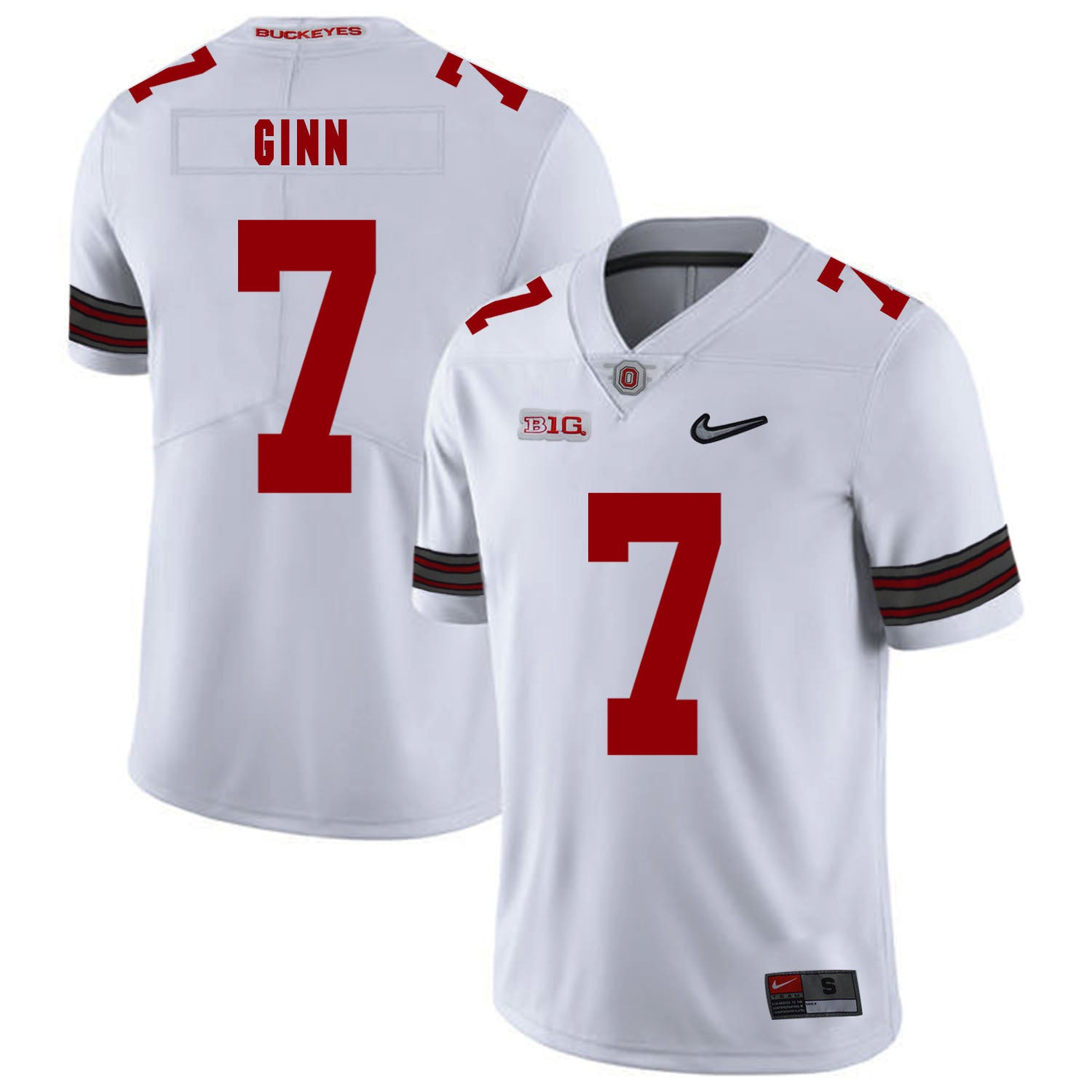 Ted Ginn Jr. 7 Diamond White College Football Jersey football jersey product view 1