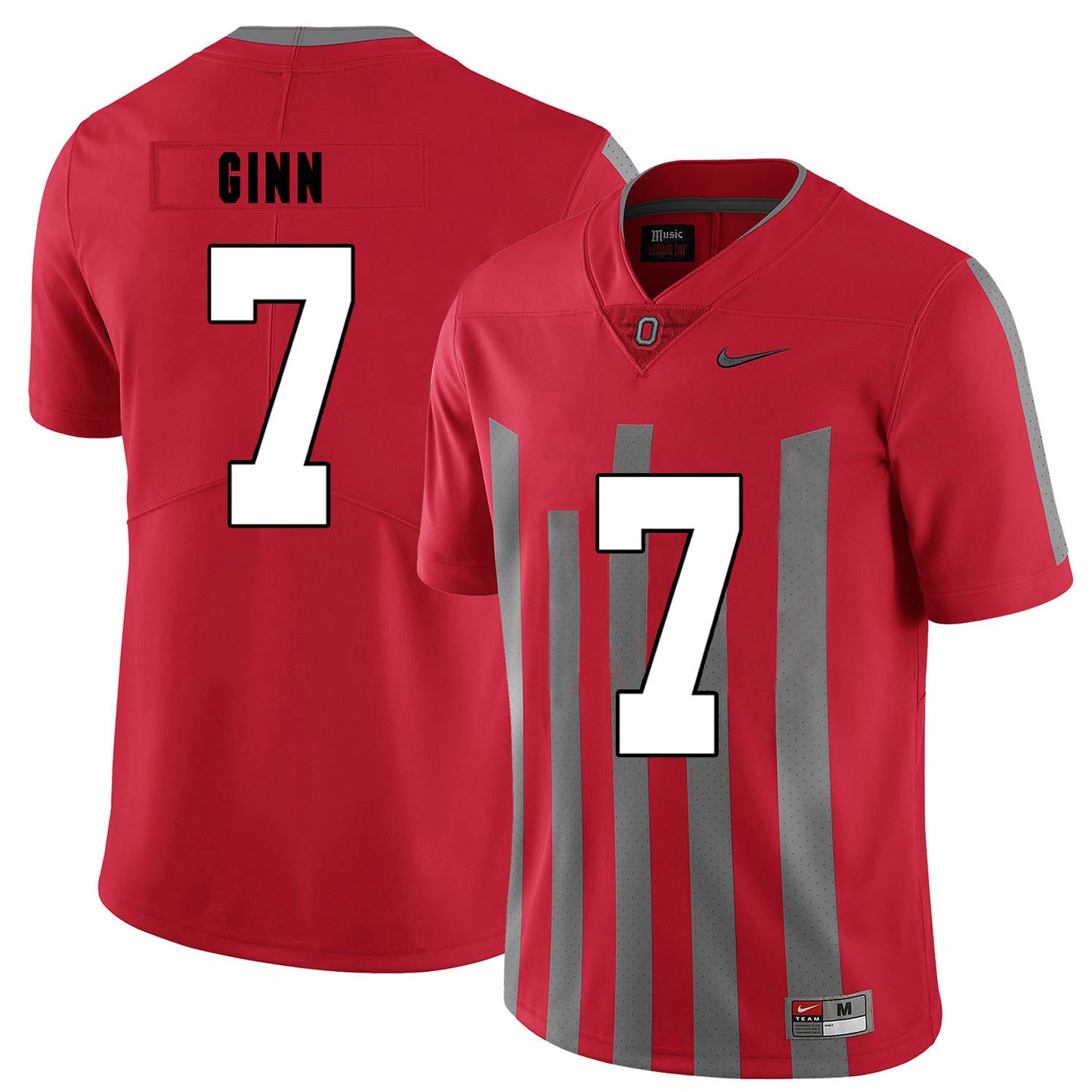 Ted Ginn Jr. 7 Elite Red College Football Jersey football jersey product view 1