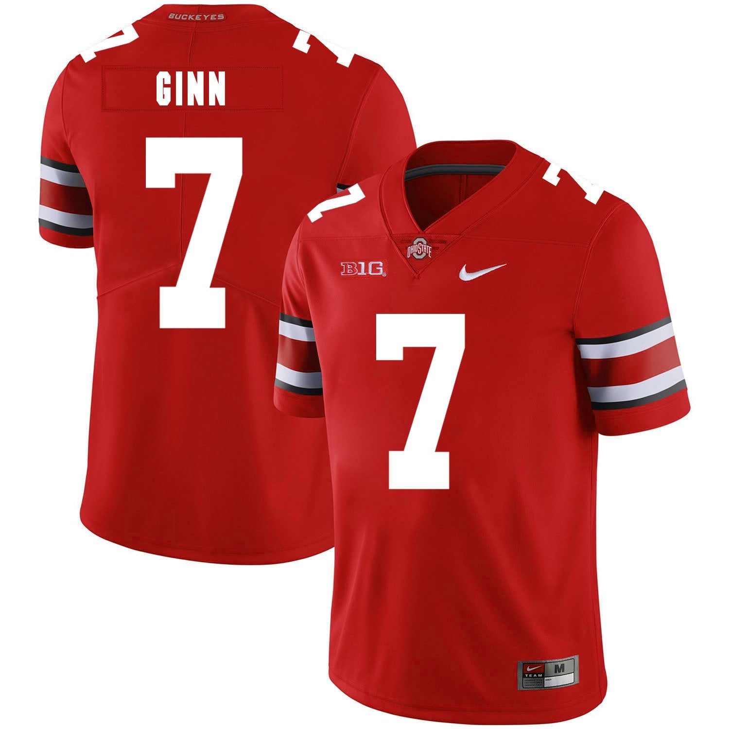 Ted Ginn Jr. 7 Red College Football Jersey football jersey product view 1