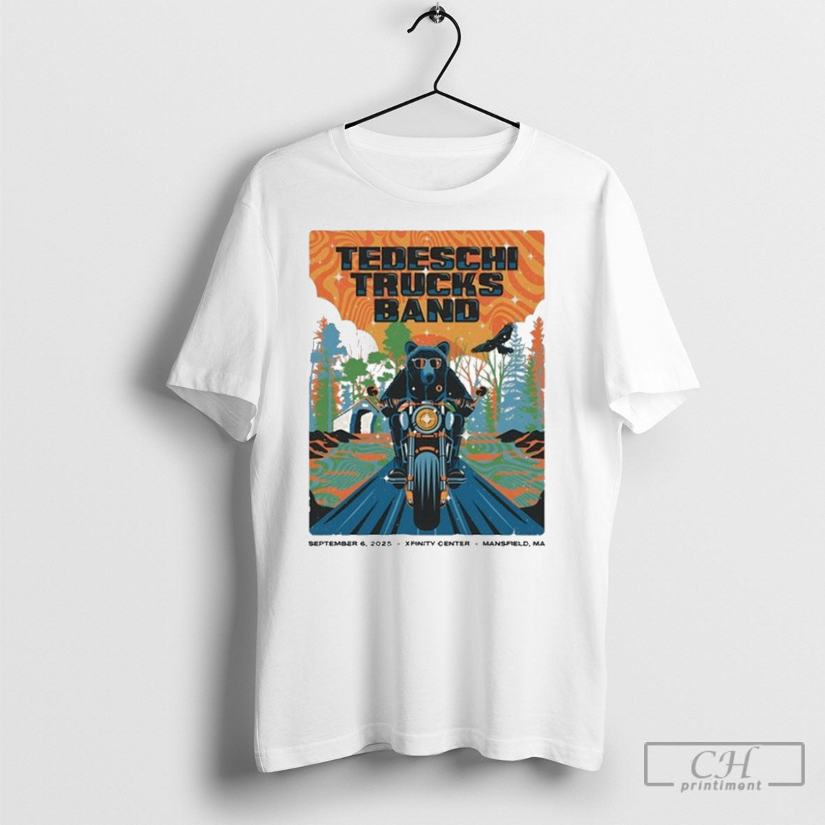 Tedeschi Trucks Band 9 6 2025 Xfinity Center In Mansfield Ma Bear Motor Unisex T-shirt, Sweatshirt, Hoodie, Long Sleeve Tee - T-Shirt, Sweatshirt, Hoodie