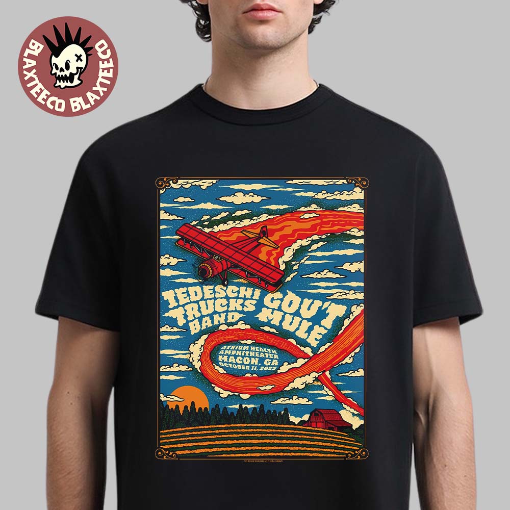 Tedeschi Trucks Band And Govt Mule Macon Georgia 2025 Gig Poster At Atrium Health Amphitheater On October 11 2025 Unisex T-Shirt - T-Shirt, Sweatshirt, Hoodie