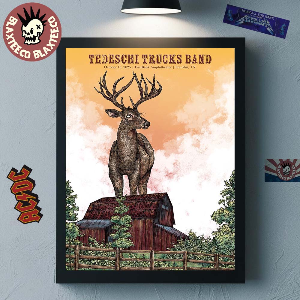 Tedeschi Trucks Band Franklin Tennessee 2025 Venue Poster At FirstBank Amphitheater On October 15 2025 Home Decor Poster Canvas - T-Shirt, Sweatshirt, Hoodie