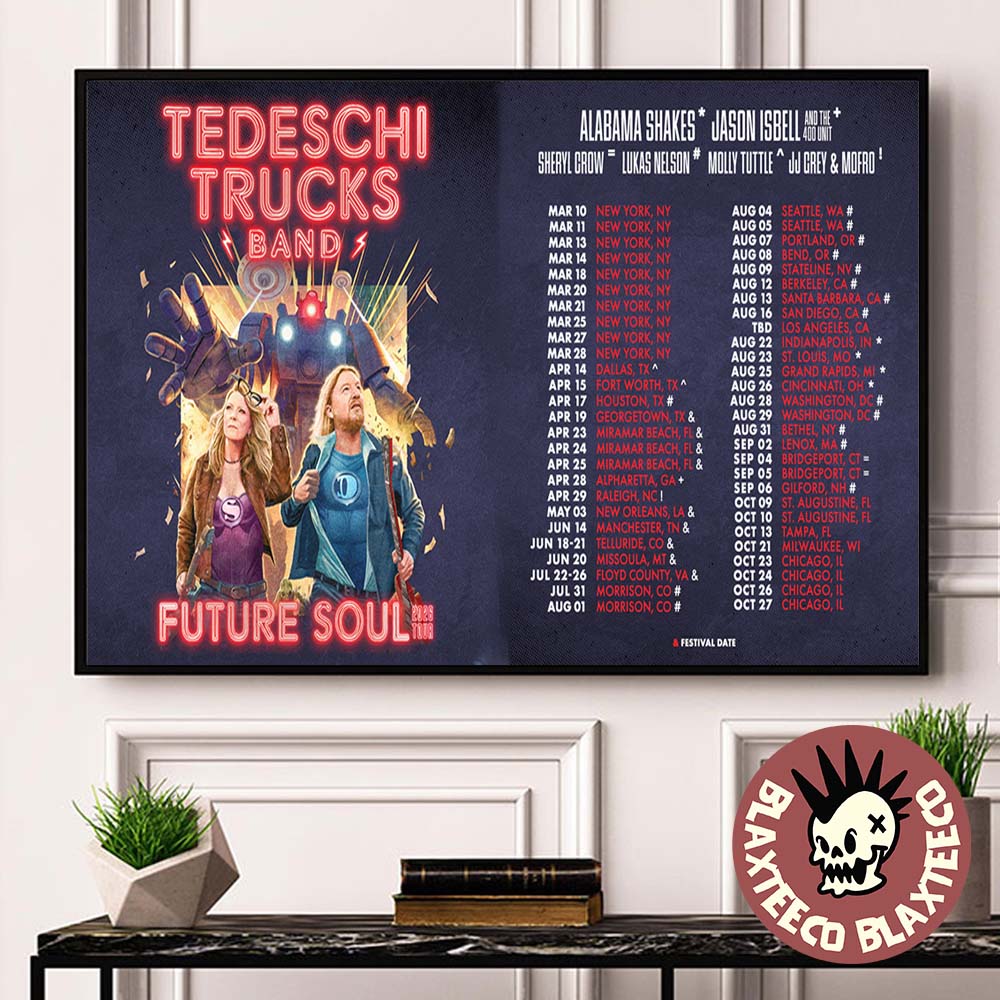 Tedeschi Trucks Band Future Soul 2026 Tour North America Schedule Dates Landscape Poster Canvas - T-Shirt, Sweatshirt, Hoodie
