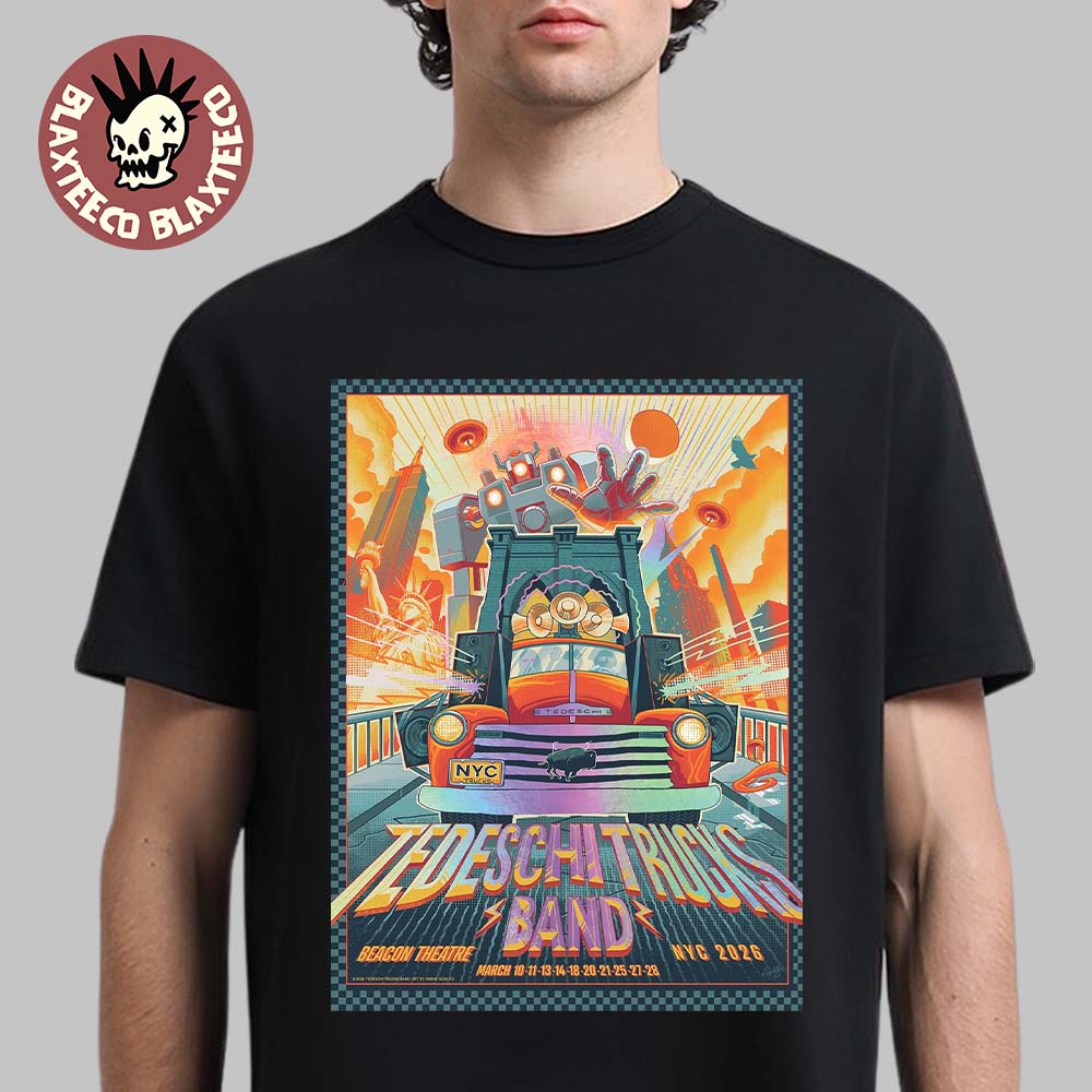 Tedeschi Trucks Band New York 2026 Tour Poster At Beacon Theatre On March 2026 T-Shirt Unisex T-shirt, Sweatshirt, Hoodie, Long Sleeve Tee - T-Shirt, Sweatshirt, Hoodie