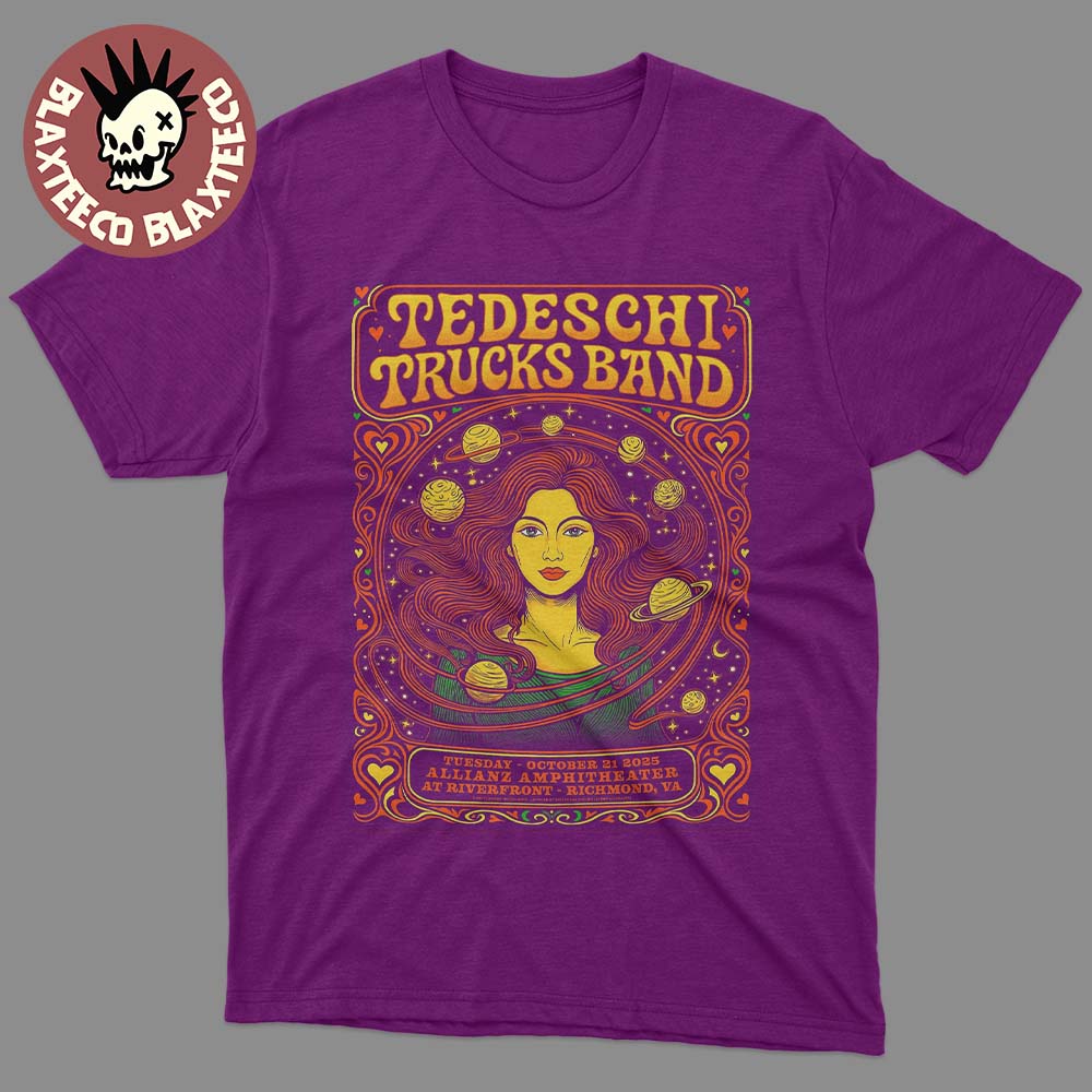 Tedeschi Trucks Band Richmond Virginia 2025 Venue Poster At Allianz Amphitheater At Riverfront On October 21 2025 T-Shirt - T-Shirt, Sweatshirt, Hoodie