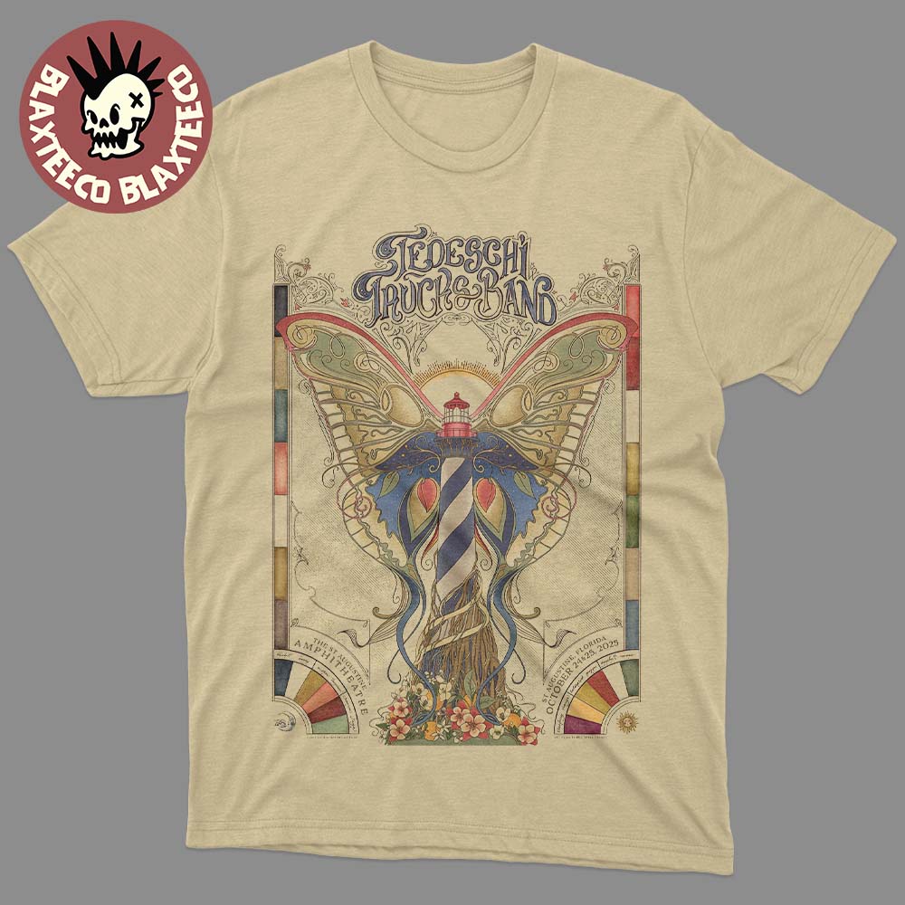 Tedeschi Trucks Band St Augustine Florida 2025 Event Poster At The St Augustine Amphitheatre On October 24 And 25 2025 T-Shirt - T-Shirt, Sweatshirt, Hoodie