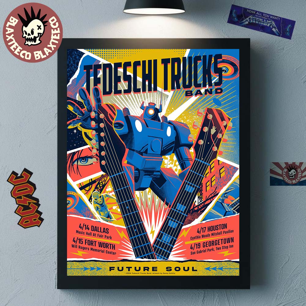 Tedeschi Trucks Band Texas Future Soul 2026 Week Shows Poster In Dallas Fort Worth Houston And Georgetown From April 14 To 19 2026 Poster Canvas - T-Shirt, Sweatshirt, Hoodie