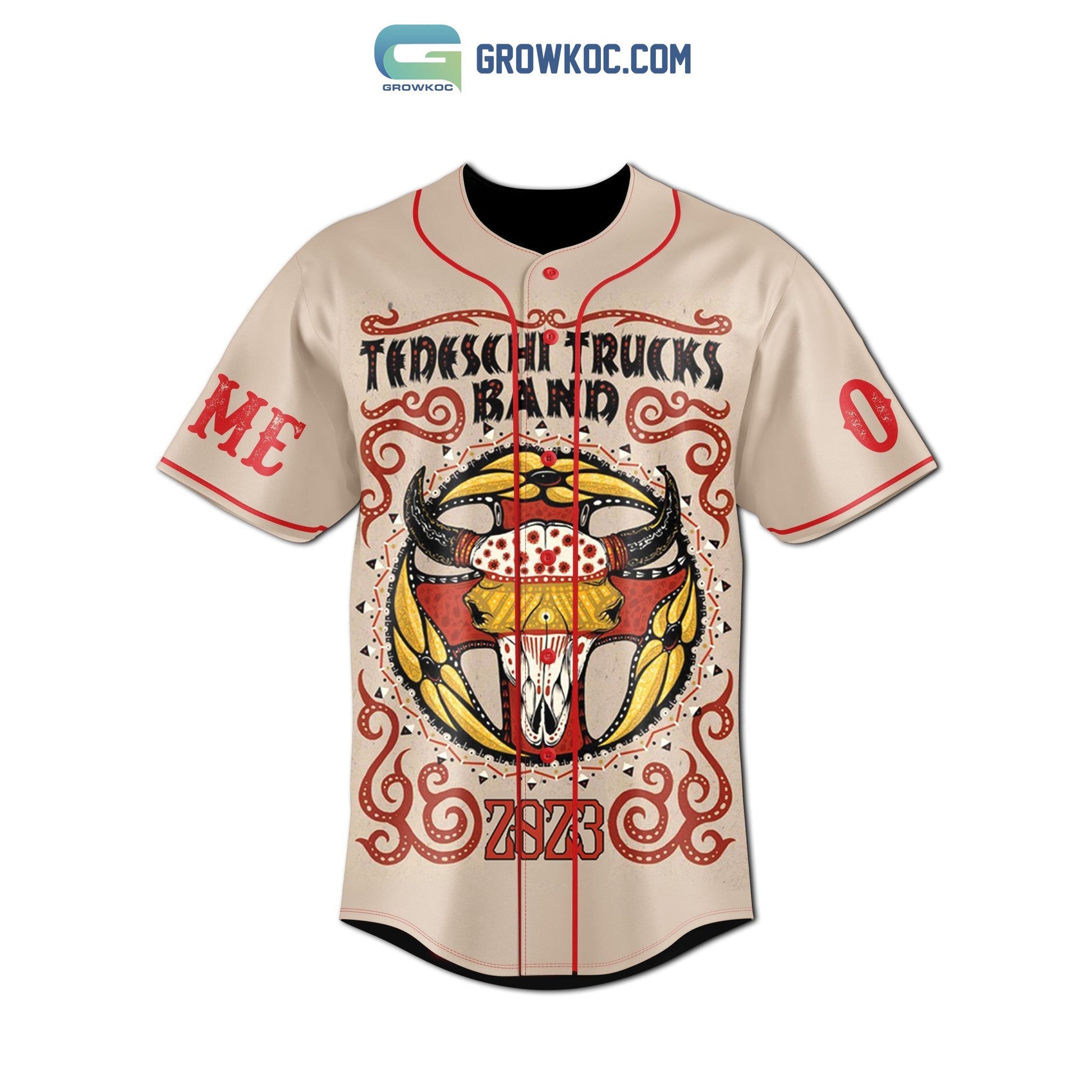 Tedeschi Trucks Band World Tour 2023 Personalized Baseball Jersey baseball jersey product view 2