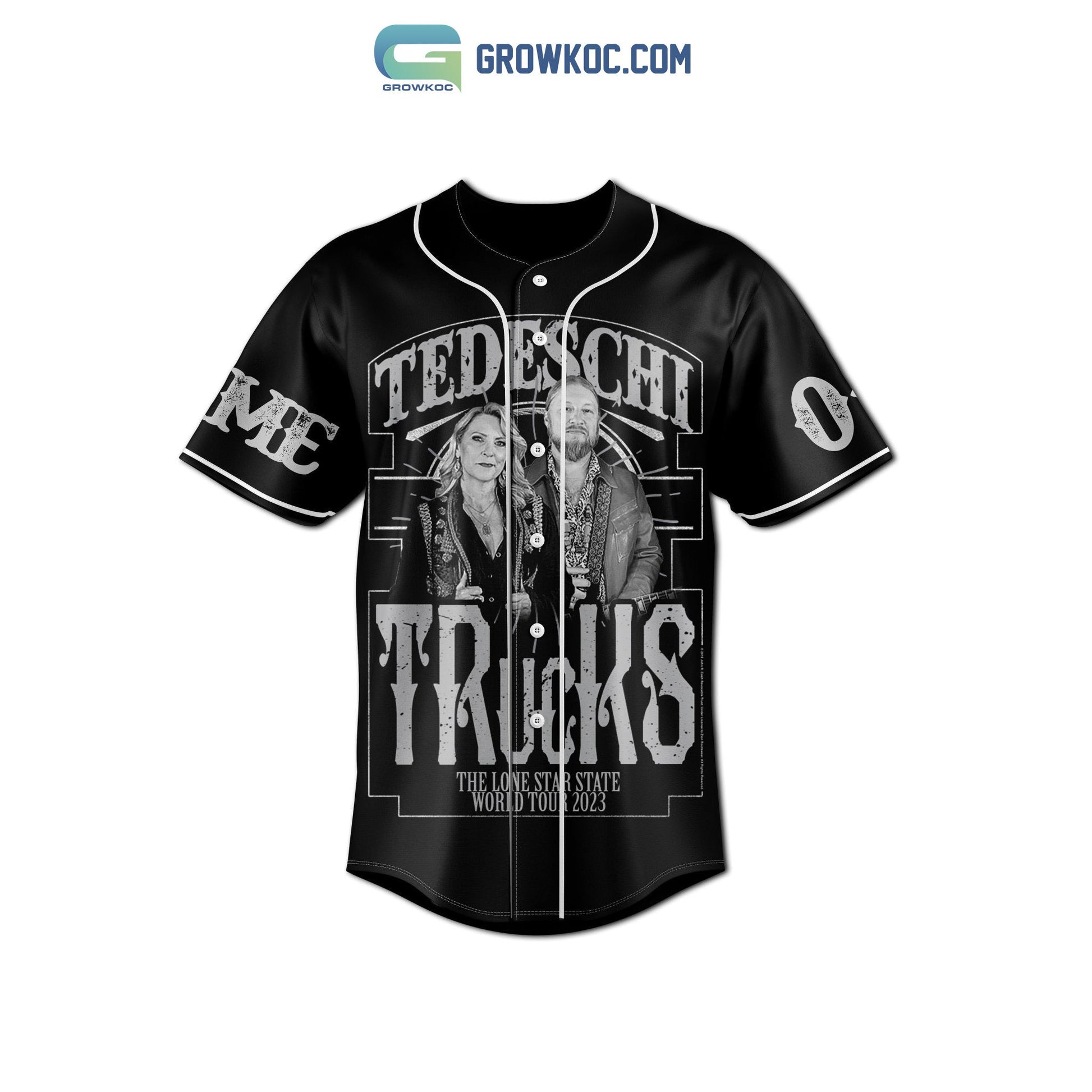Tedeschi Trucks The The Lone Star State World Tour 2023 Personalized Baseball Jersey baseball jersey product view 2