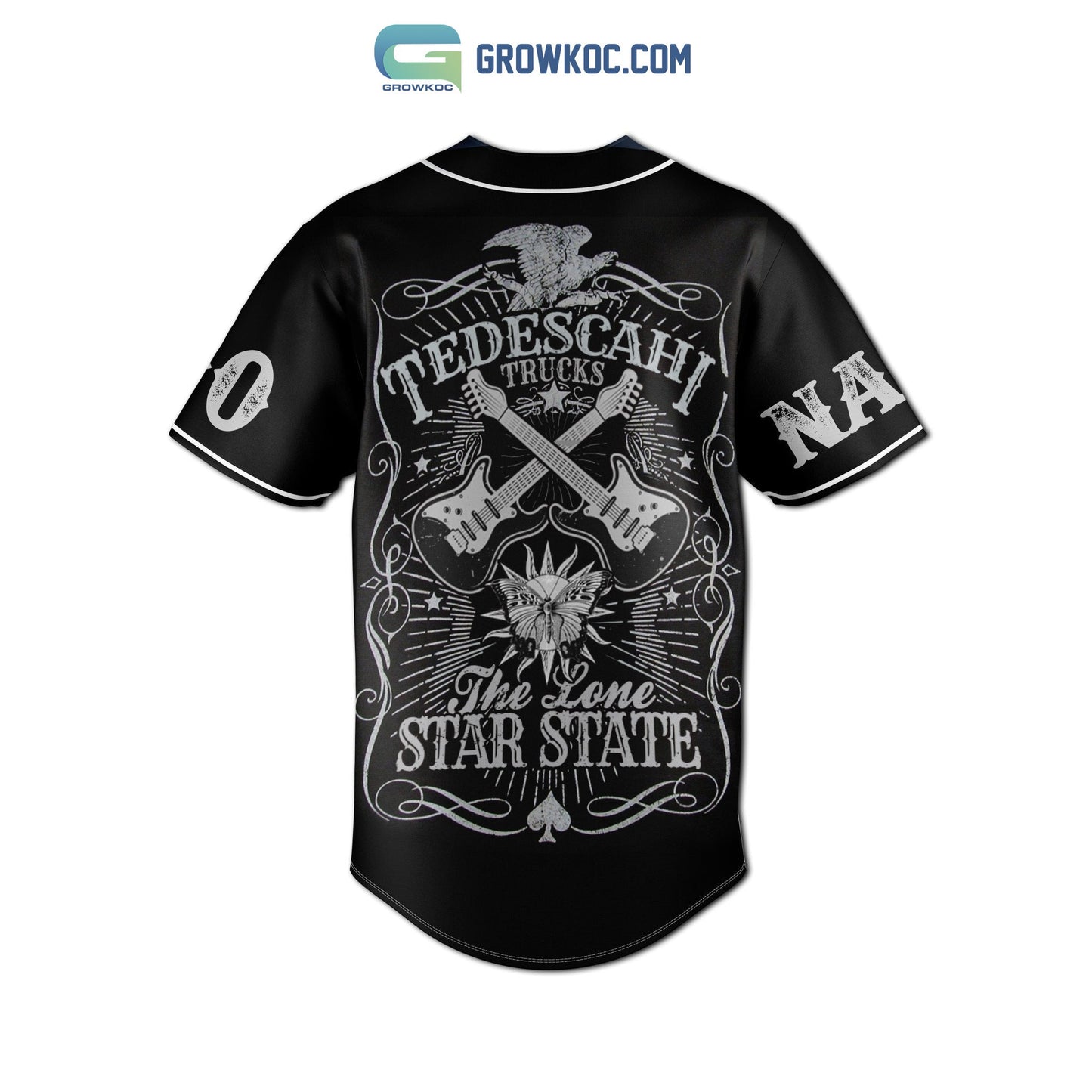 Tedeschi Trucks The The Lone Star State World Tour 2023 Personalized Baseball Jersey baseball jersey product view 3