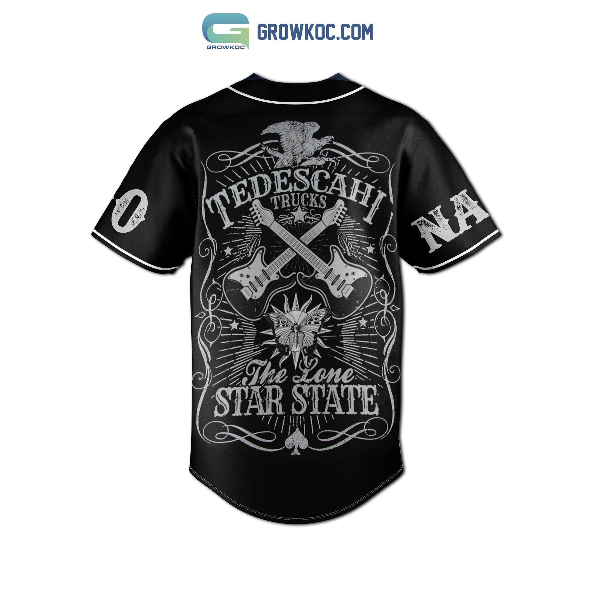 Tedeschi Trucks The The Lone Star State World Tour 2023 Personalized Baseball Jersey baseball jersey product view 3
