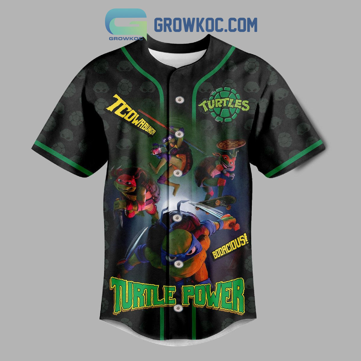 Teenage Mutan Ninja Turtles Power Baseball Jersey baseball jersey product view 2