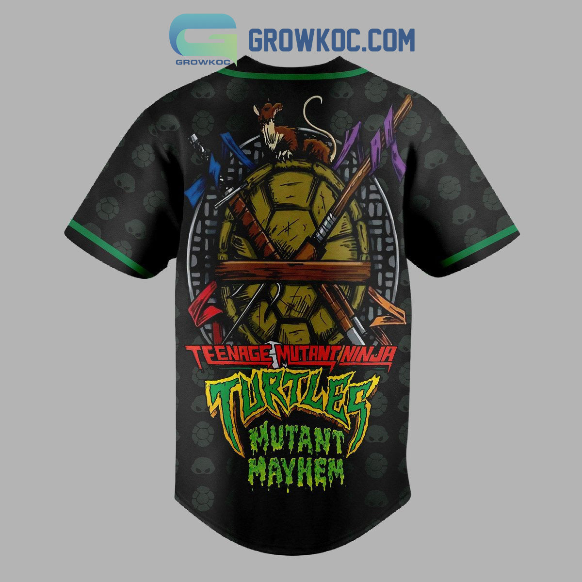 Teenage Mutan Ninja Turtles Power Baseball Jersey baseball jersey product view 3
