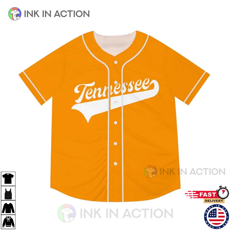 Tennessee Collegiate Baseball Jersey, Tennessee Baseball Jersey baseball jersey product view 2