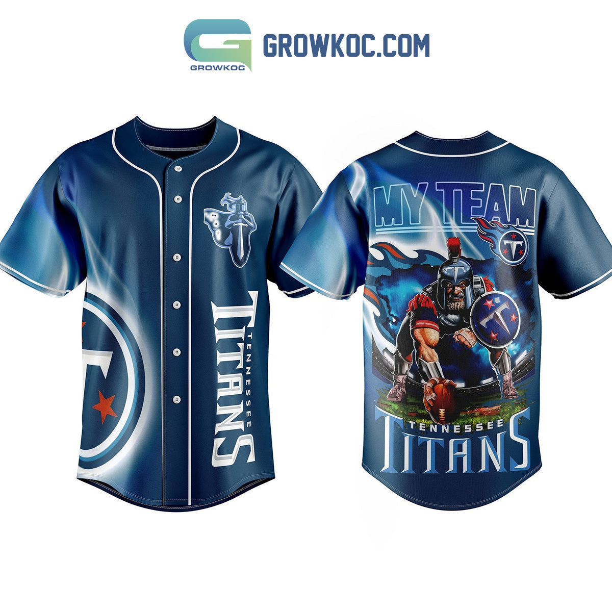 Tennessee Titans My Team Baseball Jersey baseball jersey product view 1