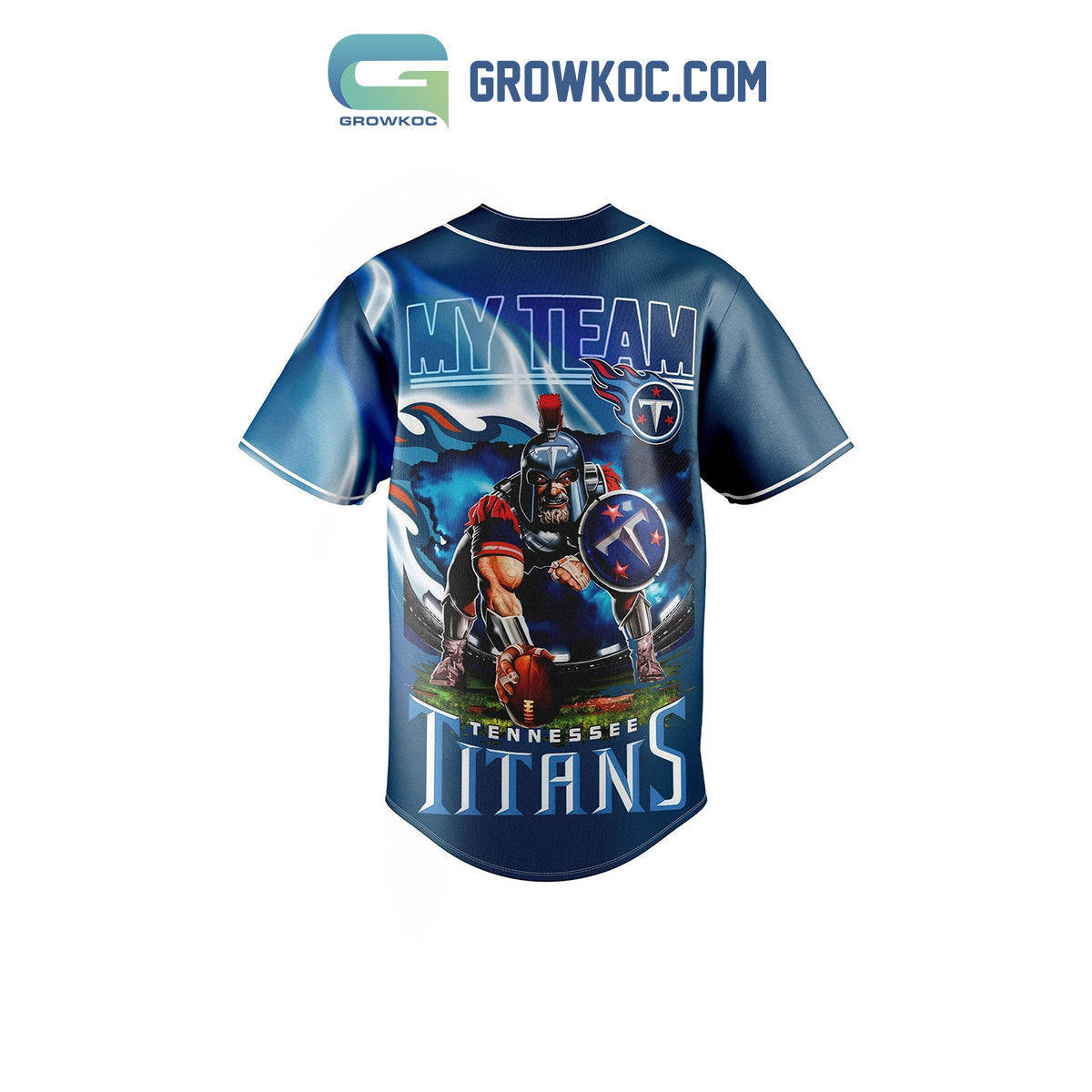 Tennessee Titans My Team Baseball Jersey baseball jersey product view 3
