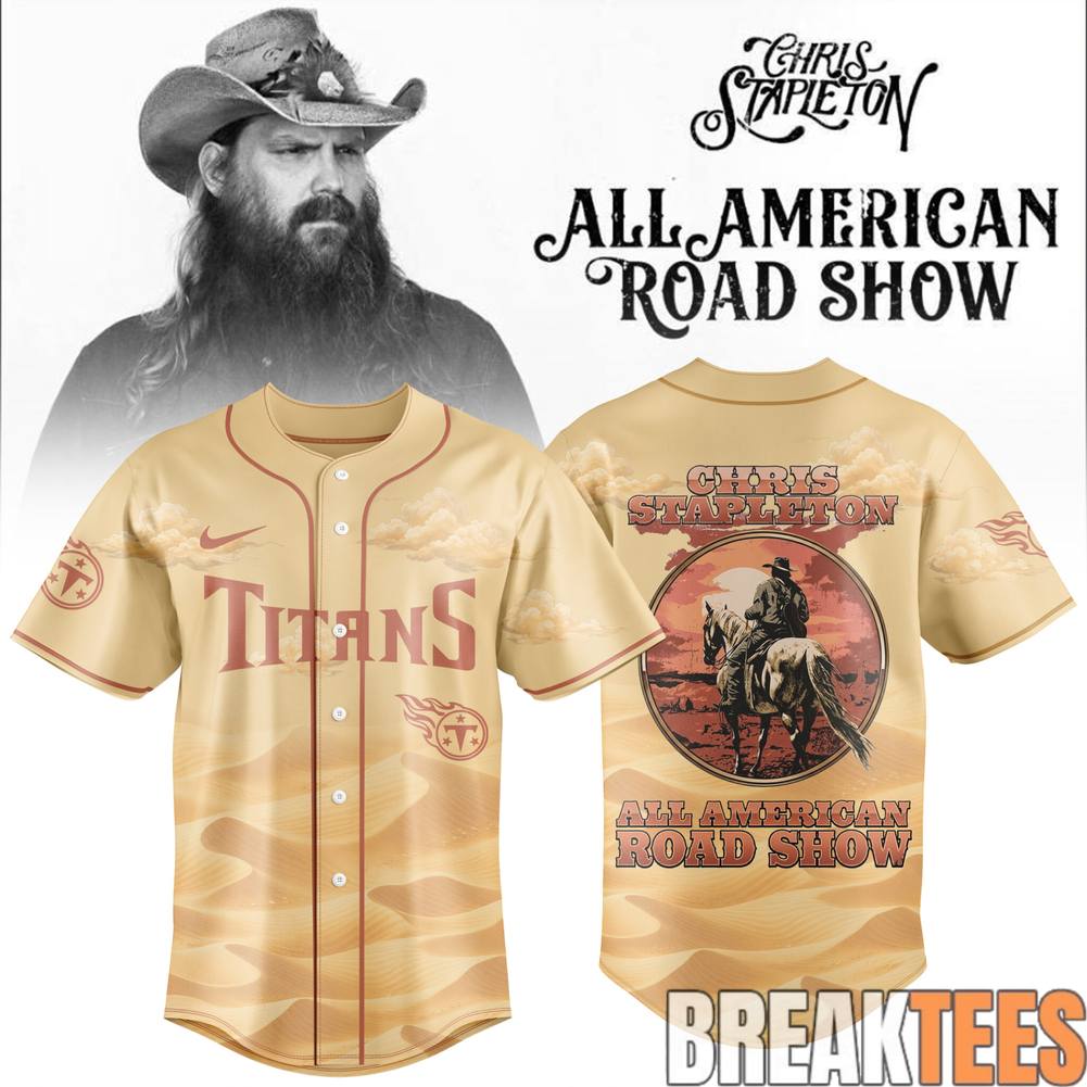 Tennessee Titans x Chris Stapleton All-American Road Show Baseball Jersey Unisex T-shirt, Sweatshirt, Hoodie, Long Sleeve Tee - T-Shirt, Sweatshirt, Hoodie