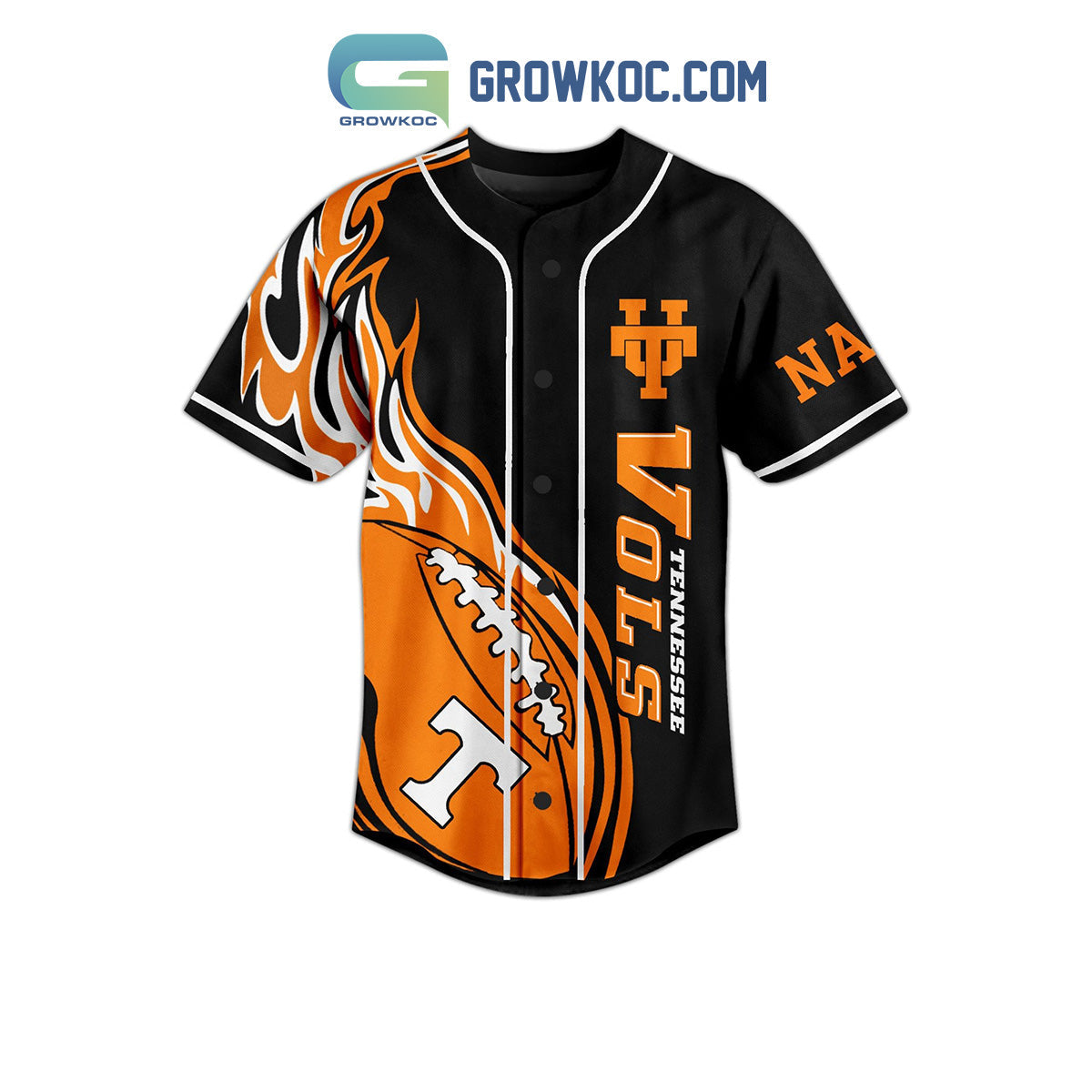 Tennessee Vols Way To Go Vols Vol For Life Personalized Baseball Jersey baseball jersey product view 2