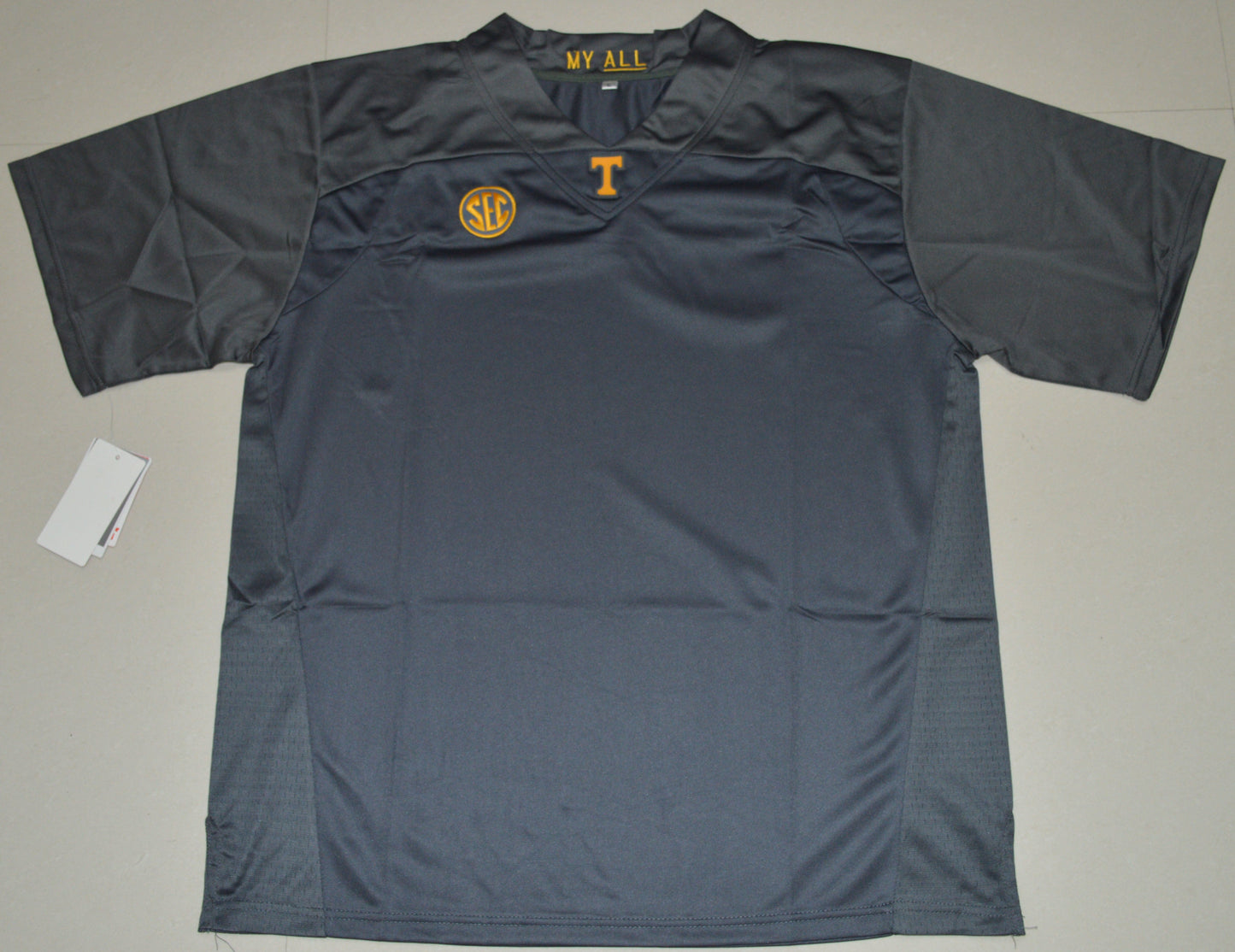 Tennessee Blank Gray Front College Football Jersey football jersey product view 1