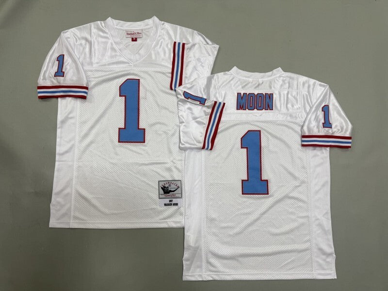 Tennessee Oilers #1 Warren Moon Oilers Style 1 Hockey Jersey hockey jersey product view 1