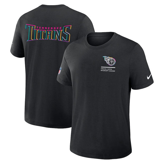 Tennessee Titans Black 2025 Crucial Catch Tri-Blend Dri-FIT T-Shirt Football Jersey football jersey product view 1