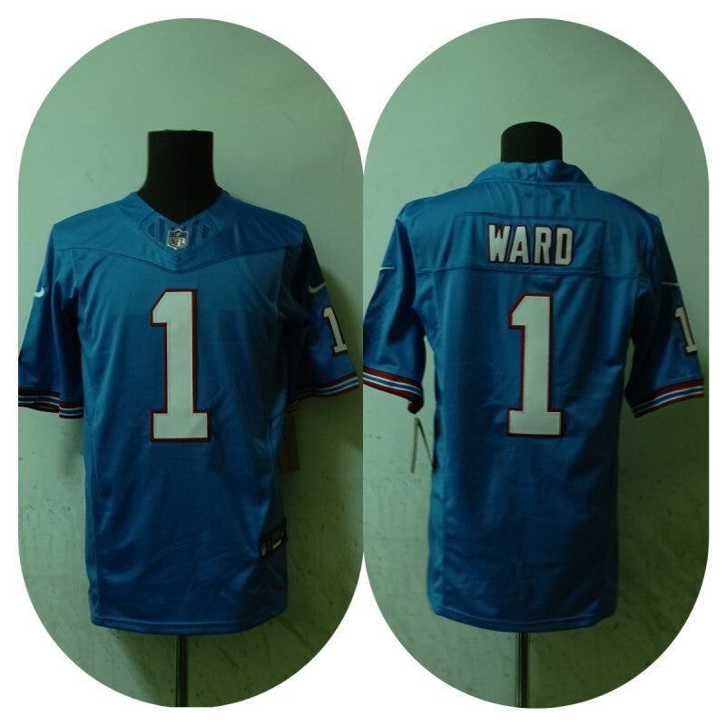 Tennessee Titans #1 Cameron Ward Titans 3 Edition Style 1 Football Jersey football jersey product view 1