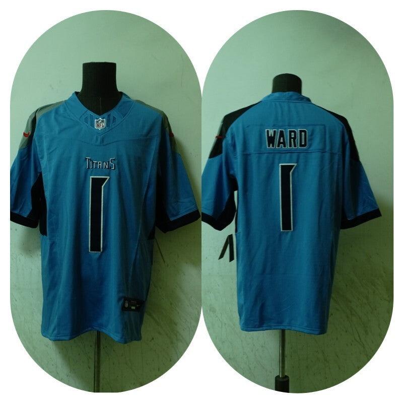 Tennessee Titans #1 Cameron Ward Titans 3 Edition Style 3 Football Jersey football jersey product view 1